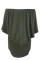 Multiple Dressing Layered Army Green Mini Poncho Dress
