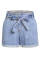 Light Blue Paper Bag Waist Denim Shorts