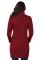 Red Cowl Neck Cable Knit Sweater Dress