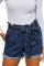 Medium Blue Paper Bag Waist Denim Shorts