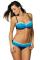 Blue Gradient Color Block Push up Bikini Swimwear