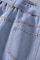 Light Blue Paper Bag Waist Denim Shorts