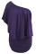 Multiple Dressing Layered Purple Mini Poncho Dress