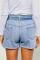 Light Blue Paper Bag Waist Denim Shorts
