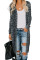 Black Leopard Print Long Cardigan