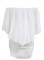Multiple Dressing Layered White Mini Poncho Dress