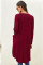 Red Selected Button Down Pocketed High Low Cardigan