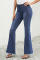 Sky Blue Distressed Bell Bottom Denim Pants