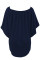 Multiple Dressing Layered Dark Blue Mini Poncho Dress