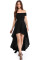 Black High Low Hem Off Shoulder Prom Dress