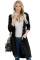 Black Selected Button Down Pocketed High Low Cardigan