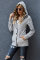 Dark Gray Long Sleeve Button-up Hooded Cardigans