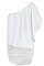 Multiple Dressing Layered White Mini Poncho Dress