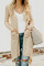 Apricot Selected Button Down Pocketed High Low Cardigan
