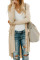 Apricot Selected Button Down Pocketed High Low Cardigan