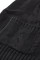 Black Cowl Neck Cable Knit Sweater Dress