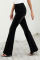 Black Distressed Bell Bottom Denim Pants
