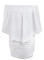 Multiple Dressing Layered White Mini Poncho Dress