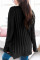 Black Button Pocket Knit Cardigan