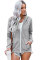 Gray  Zip-up Hoodie Jacket