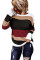 Red Colorblock Knit Sweater