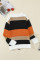 Orange Colorblock Knit Sweater