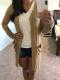 Khaki Selected Button Down Pocketed High Low Cardigan