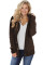 Sidefeel Women's Cardigan Hooded Fleece Lined Jackets Winter Cable Knit Sweater Coat