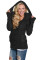 Sidefeel Women's Cardigan Hooded Fleece Lined Jackets Winter Cable Knit Sweater Coat