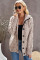 Sidefeel Women's Cardigan Hooded Fleece Lined Jackets Winter Cable Knit Sweater Coat