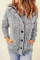 Sidefeel Women's Cardigan Hooded Fleece Lined Jackets Winter Cable Knit Sweater Coat