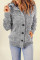 Sidefeel Women's Cardigan Hooded Fleece Lined Jackets Winter Cable Knit Sweater Coat