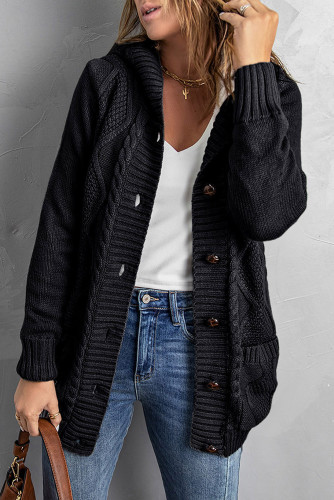 Sidefeel Women's Fleece Jacket Cardigans Hooded Winter Sweater Coat with Pockets Fashion Outfit