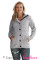 Sidefeel Women's Cardigan Hooded Fleece Lined Jackets Winter Cable Knit Sweater Coat