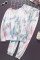 Multicolor Tie Dye Knit Long Sleeve Joggers Set