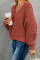 Red Carry On Knit V Neck Pullover Sweater