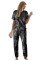 Black Tie-dye T-shirt Pants PJ Set