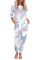 Multicolor Tie Dye Knit Long Sleeve Joggers Set