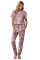 Red Tie-dye T-shirt Pants PJ Set