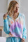 Multicolor Utopia Cotton Blend Tie Dye Hoodie Joggers Loungewear
