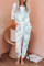 Mint Tie Dye Knit Long Sleeve Joggers Set