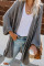 Gray Knit Cardigan