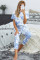 Blue Tie-dye T-shirt Pants PJ Set