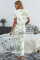 Green Tie-dye T-shirt Pants PJ Set
