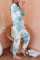 Sky Blue Tie Dye Knit Long Sleeve Joggers Set