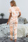Orange Tie-dye T-shirt Pants PJ Set