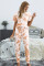 Orange Tie-dye T-shirt Pants PJ Set