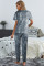 Gray Tie-dye T-shirt Pants PJ Set