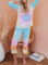 Multicolor Utopia Cotton Blend Tie Dye Hoodie Joggers Loungewear
