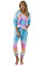 Multicolor Utopia Cotton Blend Tie Dye Hoodie Joggers Loungewear